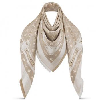 Louis Vuitton Beige Studdy Denim Monogram Shawl M73699