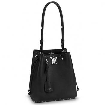 Louis Vuitton Black Lockme Bucket Bag M43878