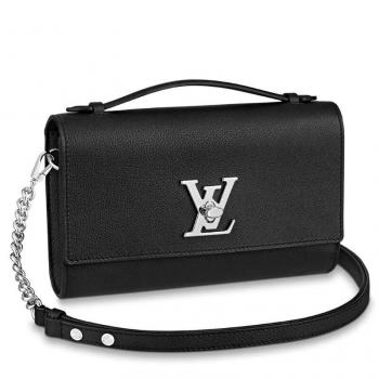 Louis Vuitton Black Lockme Clutch M56087