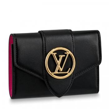 Louis Vuitton Black LV Pont 9 Compact Wallet M69175