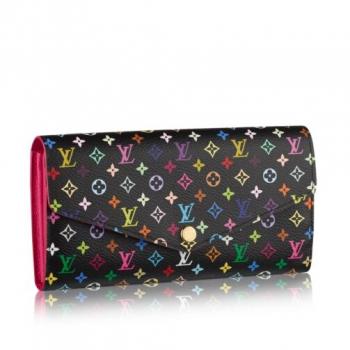 Louis Vuitton Black Sarah Wallet Monogram Multicolore M60668