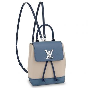 Louis Vuitton Blue Jean Lockme Mini Backpack M55017