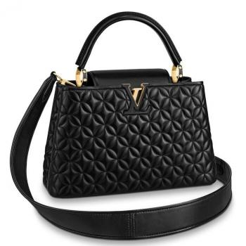 Louis Vuitton Capucines PM Bag In Quilting Lambskin M55366