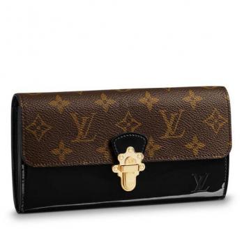 Louis Vuitton Cherrywood Wallet Patent Leather M62558