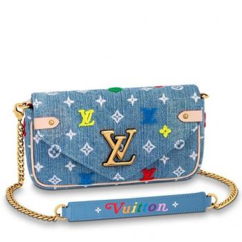 Louis Vuitton Denim New Wave Chain Pochette M67531