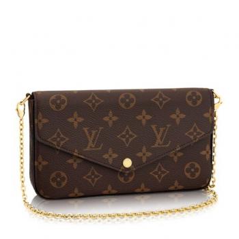 Louis Vuitton Felicie Chain Wallet Monogram Canvas M61276