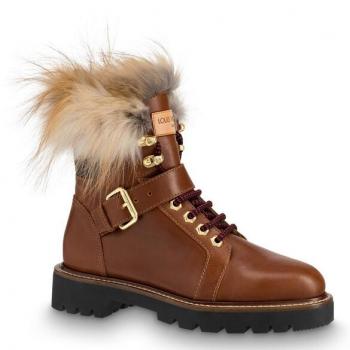 Louis Vuitton Fox Fur Territory Flat Ranger Boot