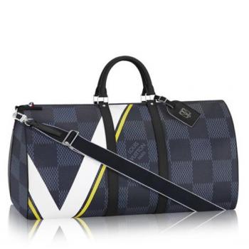 Louis Vuitton Keepall 55 Bandouliere Damier Cobalt N44009