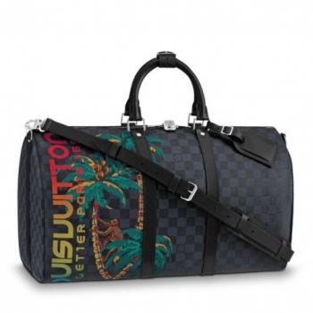 Louis Vuitton Keepall Bandouliere 45 Jungle Damier Cobalt N50002