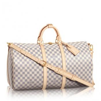 Louis Vuitton Keepall Bandouliere 55 Damier Azur N41429