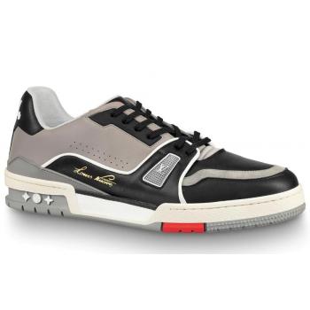 Louis Vuitton LV Trainer Sneakers In Black/Grey Leather