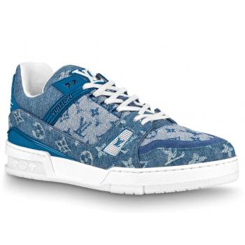 Louis Vuitton LV Trainer Sneakers In Monogram Denim