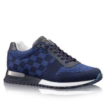 Louis Vuitton Men Blue Run Away Sneaker Damier