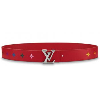 Louis Vuitton Red LV New Wave 35mm Belt M0096V