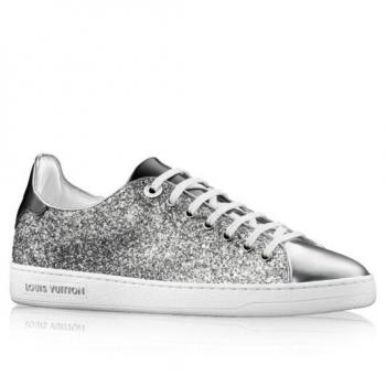 Louis Vuitton Silver Glitter Frontrow Sneaker