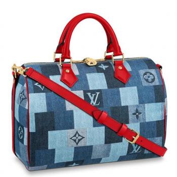 Louis Vuitton Speedy Bandouliere 30 Monogram Denim M45041