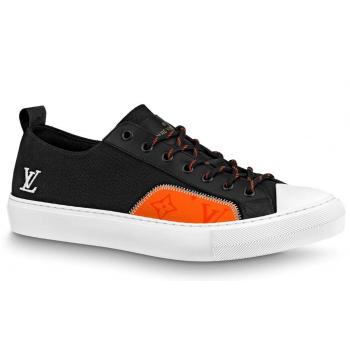 Louis Vuitton Tattoo Sneakers In Black Textile