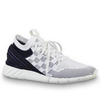 Louis Vuitton White Fastlane Sneakers Damier Knit