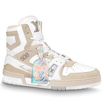 Louis Vuitton White LV Trainer Sneaker Boots