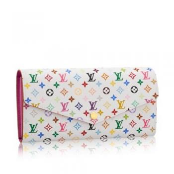 Louis Vuitton White Sarah Wallet Monogram Multicolore M60666